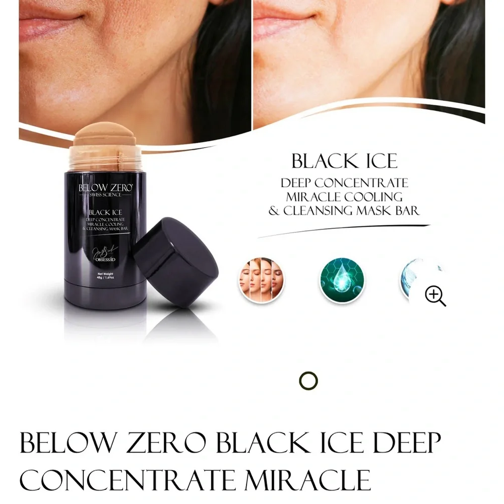 BELOW ZERO - black ice deep concentrate miracle cooling & cleansing mask bar